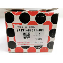 KLOCKI HAMULCOWE PRZÓD DAIHATSU HJIET CUORE II OE 04491-87511