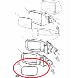 WKŁAD LUSTERKA LEWE OPEL ASTRA F OE 1426513 90520159