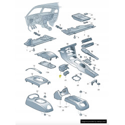 Popielniczka Volkswagen Derby Polo Lupo OE 6X0857309B 6X0857309B/U71