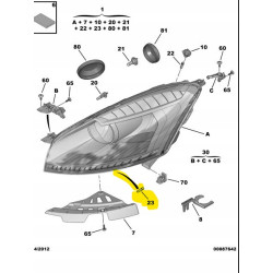 Żarówka reflektora 12V 21W HY21W kierunku Citroen C4 Picasso DS5 OE 6216H2