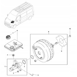 Nakrętka M8 serwo hamulcowe Opel Movano B OE 4420091 93861024