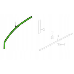 Taśma górna drzwi prawy przód Kia Rio 2012- OE 86372 1W000