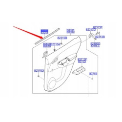 Listwa zewnętrzna drzwi tylnych prawych Kia Venga 09- 19 OE 83241 1P000