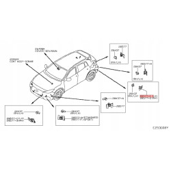 Osłona czujnika parkowania lewy tył Infiniti QX30 2017-2019 28533-5DB3E