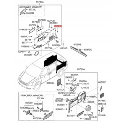 Wieszak na siatkę bagażową Hyundai Accent 2006- OE 85747 1G000