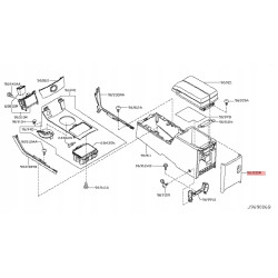 Panel tylny, tunel środkowy 2003-2006 Infiniti FX35 OE 96931-CG102