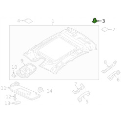 Klips podsufitki Volvo S90 OE 31672684