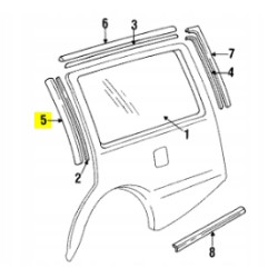 Listwa szyby lewa Volvo S90 V90 960 OE 1342896