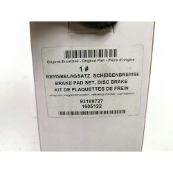 Zestaw klocków hamulcowych, hamulce tarczowe tył Opel Astra G OE 93188727