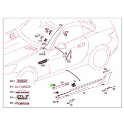 Klips spinka mocowanie progu Mercedes-Benz SLK OE 19913071 A0019913071