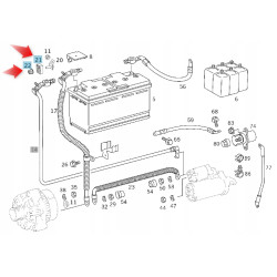 BEZPIECZNIK KLEMY AKUMULATORA MERCEDES W163 R199 N000000002004