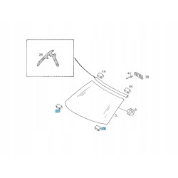 Podkładka dystansowa szyby 14 x 8 x 5 mm Mercedes-Benz OE A2106710397