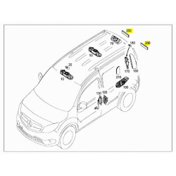 Odblask tylnych drzwi MERCEDES-BENZ CITAN W415 OE A4158200074