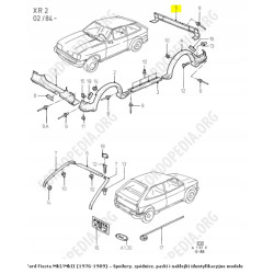 Spoiler, listwa dolna zderzaka tył Ford Fiesta MkI MkII 1976-1989 1621193
