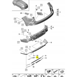 Listwa ramka zderzaka lewy tył Porsche Cayenne 2018- OE 9Y0807837A