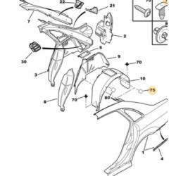 Spinka osłony przeciw błotnej Citroen C5 OE 96995457