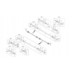 Uszczelka przeciwpyłowa Kia Sorento Hyundai Tucson Santa FE OE 49572 P2000