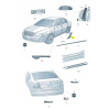 FOLIA OCHRONNA PROGU, BŁOTNIKA PRAWY TYŁ SKODA RAPID SEAT TOLEDO 5JA807906B