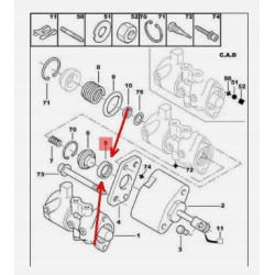 Pierścień mocujący zaślepkę zaworu sterującego hamulcem Citroen CX 5424455