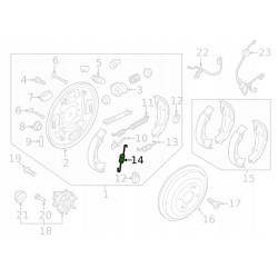 Sprężyna regulacyjna hamulca bębnowego - Hyundai Accent Elantra 58344 28000