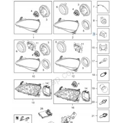 Zacisk pierścieniowy mocujący reflektor główny CORSA C MERIVA A OE 9196417