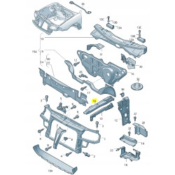 Płyta łącząca górna prawy przód Volkswagen Golf Jetta Bora 1J0809148B