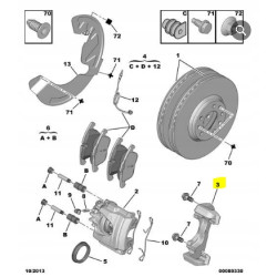 Mocowanie, zacisk hamulcowy Oś przednia Citroen C5 2004-2008 4404 G1