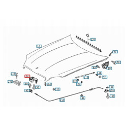 Zatrzask bezpieczeństwa maski górna MERCEDES BENZ SLK R170 OE 1708800560