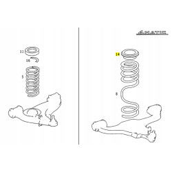 Podkładka sprężyny śrubowej - Mercedes-Benz 300E OE 1243211284
