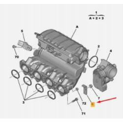 Uchwyt mocujący kolektor dolotowy CITROEN C3 MK3 SX OE 0342 H2