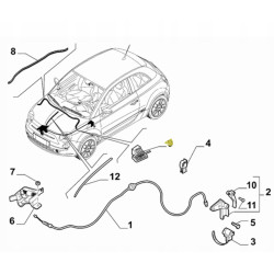 Nakładka na pokrywę komory silnika FIAT Abarth 500e 2023-Obecna 521934590
