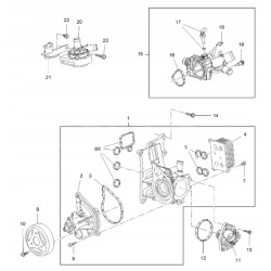 Uszczelka obudowy termostatu 1.2 OPEL Astra K OE 55487536