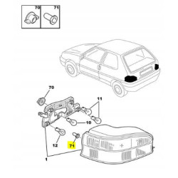 Uchwyt mocujący lampę Citroen Saxo 1996-2004 OE 6992S2