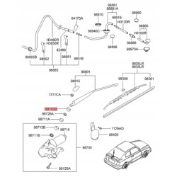 POKRYWA MOCOWANIA WYCIERACZKI TYŁ HYUNDAI ACCENT COUPE OE 98712 29600