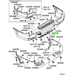 Klips, spinka zderzaka tył Mitsubishi Pajero Montero OE MR109839