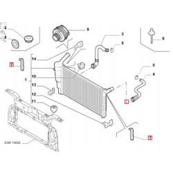 Spinka mocowania chłodnicy, Fiat Panda 2003 - OE 51716546