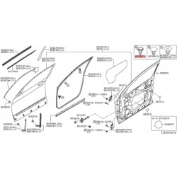 KLIPS PANEL DRZWI PRZEDNICH I MOCOWANIE NISSAN QASHQAI 808504EA1A