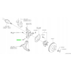 Śruba mocująca zwrotnicę - Nissan Note Almera OE 40178-AX06C 40178AX06C