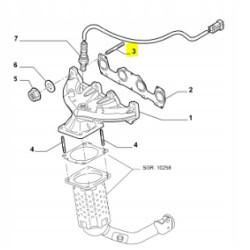 Szpilka, kolektor wydechowy Fiat Fiorino 2007- OE 9634765680
