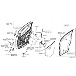 Zacisk uszczelki drzwi - Nissan MICRA OE 80850-JX30A 80850JX30A