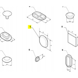 Izolacja i korek wyściółki FIAT 500 2007-2012 OE 51807802