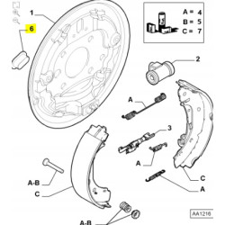 Zaślepka, hamulce bębnowe Fiat 500 Panda OE 77364896
