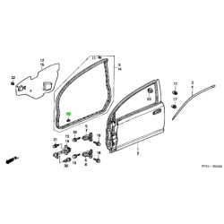 SPINKA USZCZELKI DRZWI HONDA CRV OE 72311-S5S-003