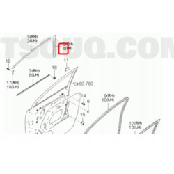 TAŚMA DEKORACYJNA DO DRZWI, LEWA PRZÓD KIA CARENS II 0K2FA 51982