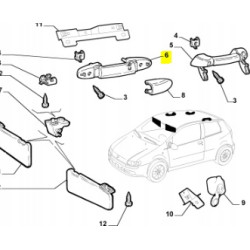 Rączka podsufitkowa Fiat Punto 99- OE 735270242