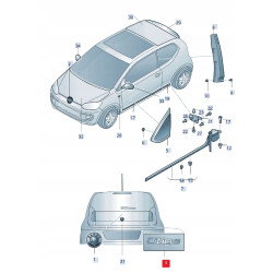 Emblemat, napis CITGO 2012 - 2020 Skoda Citigo OE 1ST853687 1ST853687739