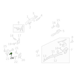 Śruba, Rygiel drzwi - Kia Nitro Sorento Carnival OE 11251 08256B