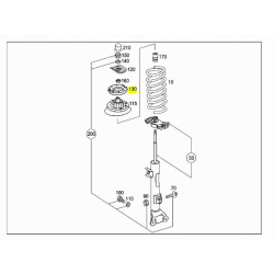 Dystans gumowy, resorowanie prawy przód Mercedes-Benz CLK OE A2033220444