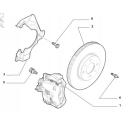 Płyta kotwiczna przednia prawa FIAT 500 PANDA LANCIA YPSILON OE 51891794