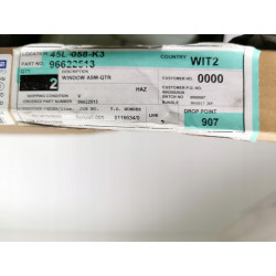 SZYBA TYLNA PRAWA MAŁA CHEVROLET CAPTIVA C100 2007- 96622513